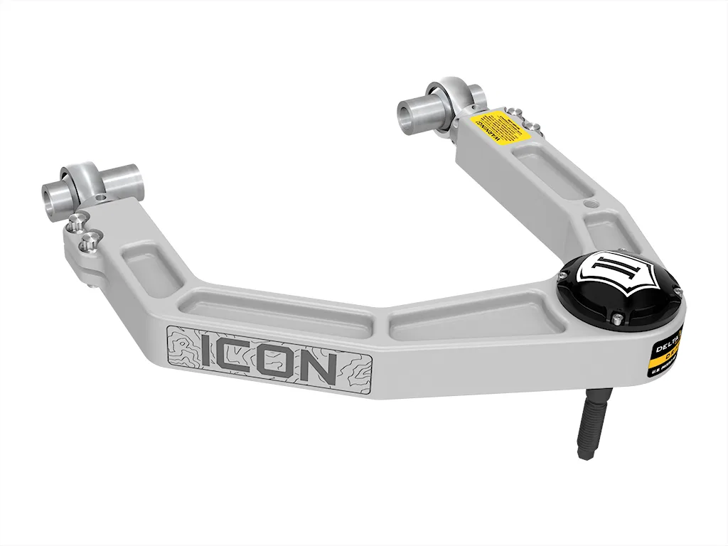 58561DJ – ICON Control Arm, Boxed Non Adjustable Silver Billet Aluminum Non Greaseable Set Of 2 - view 3